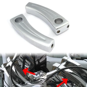 Motorcycle 1'' Handlebar Risers Chrome For Honda Kawasaki Suzuki Yamaha Harley - Picture 1 of 9