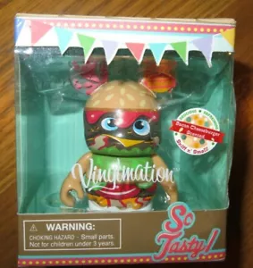 DISNEY STORE Vinylmation COSÌ GUSTOSO Bacon Cheeseburger FIGURA PROFUMATA scatola danneggiata - Foto 1 di 6
