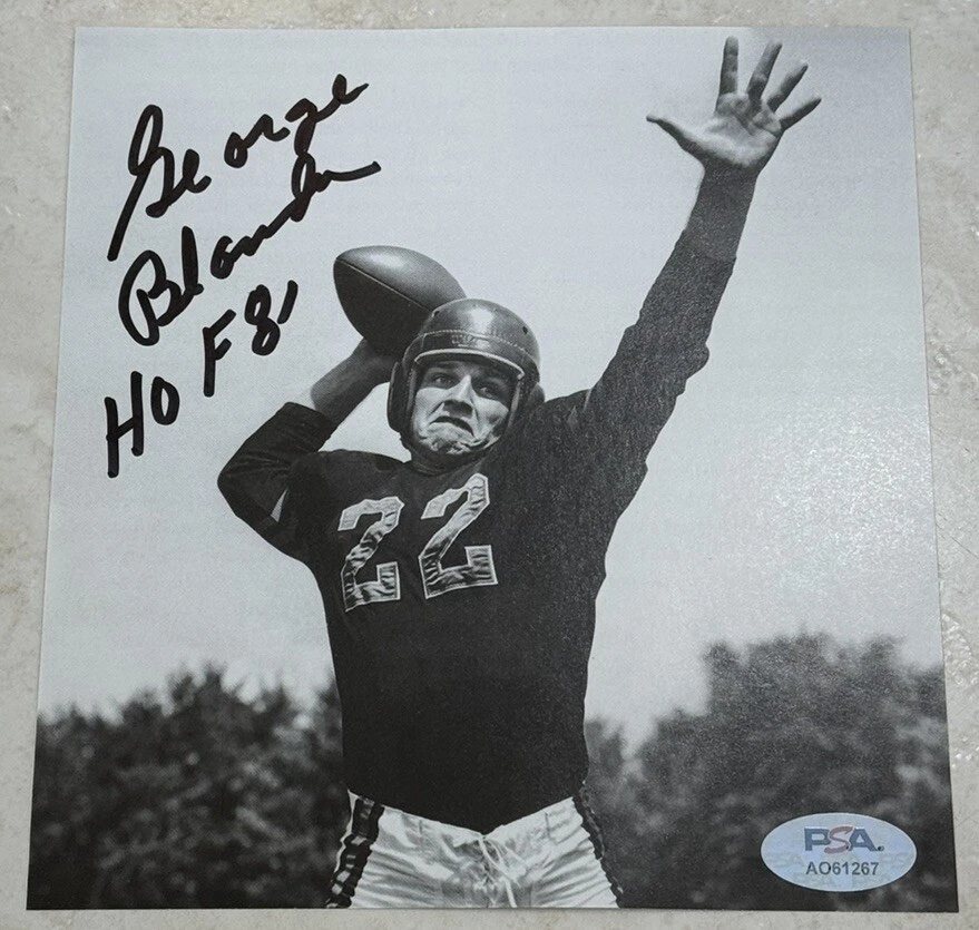 George Blanda Signed Autographed Magazine Photo PSA/DNA Raiders - Image 1 of 1