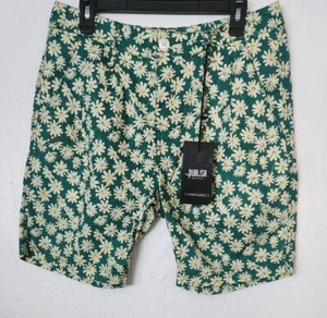 Publish Green Floral Bermuda Lightweight Shorts size 32, inseam 7.5" - Picture 1 of 6