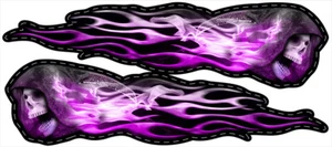 GRIM PURPLE Flames Custom Sticker Decal, Novelty, Funny, Adhesive - Picture 1 of 1