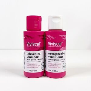 NEW Viviscal Thickening Shampoo & Strengthening Conditioner Travel Set 1.7oz Ea