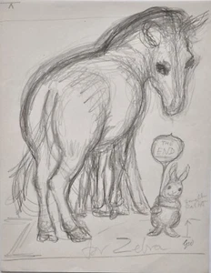 GARTH WILLIAMS~LIBRO ORIGINAL ILUSTRACIÓN DE UN CABALLO #10~ANIMAL ABC~ - Imagen 1 de 1