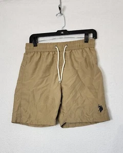 US Polo Assn Herren Small (📏28x6) beige hellbraun Badehose Netz gefüttert - Bild 1 von 10