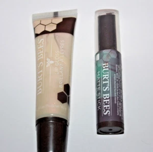 Burt's Bees Lip Gloss #008 Iced Glaze + Matte Stick #440 Lilac Lagoon Sealed - Picture 1 of 2
