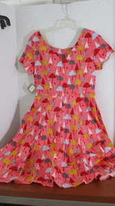ATTIC SALT ~ Coral with UMBRELLAS DRESS ~ Women's XL ~ NWT (cr) - Picture 1 of 5