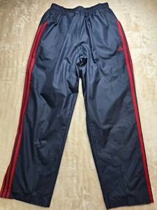 Pantaloni Adidas Climaproof blu vintage 2002 nylon giacca a vento zip caviglia striscia rossa L - Foto 1 di 13