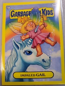 2011 Topps Garbage Pail Kids Flashback Series 3 Card #49a Impaled Gail Yellow - Picture 1 of 15