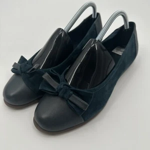 Neu ohne Karton Clarks blau Damen Wildleder flach mit Schleife Größe 10 - Bild 1 von 7