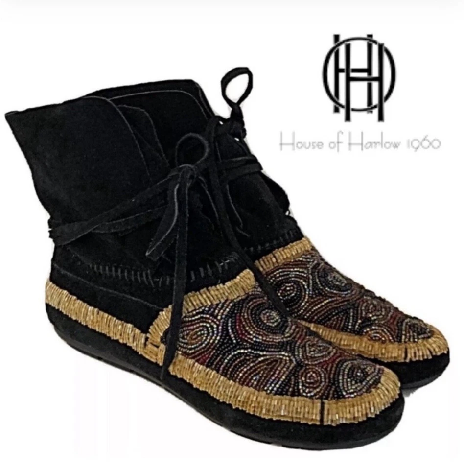 Mocasín House of Harlow Mallory en negro talla 7,5 Foto 1 de 4