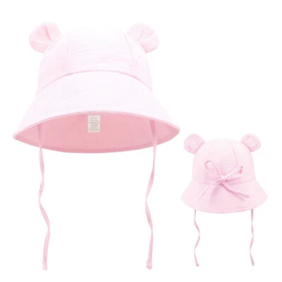 Sombrero para bebé Infantil Gorra de algodón Niñas Niño Sombrero de cubo Niño Protección solar Sombrero de playa Foto 1 de 4