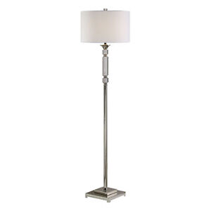 Uttermost 28165-1 Volusia 1 Light 65-1/2" Tall Floor Lamp by - Nickel