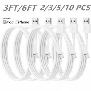 Lot USB Cable Sync Charger Cord For Apple iPhone 14 13 12 11 Pro Max X 8 7 6 SE - Picture 1 of 17
