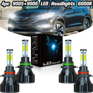 9005 HB3+9006 HB4 FOR Honda Civic 2006 2007-2014 2015 headlight White 6000K - Picture 1 of 11