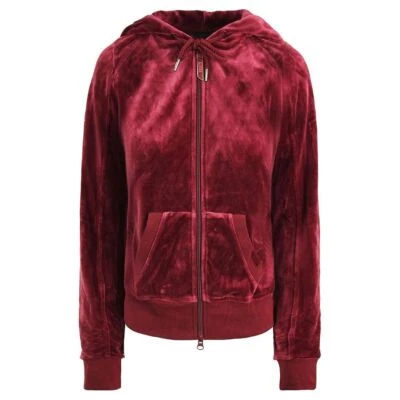 Puma x Rihanna Fenty Long Sleeve Burgundy Womens Velour Track Jacket 575837 02 - Image 1 of 3