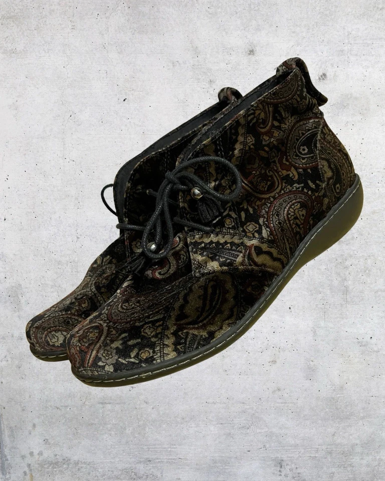 Botines con cordones tapiz cachemir estilo suave vintage años 90 para mujer talla 9” Foto 1 de 4