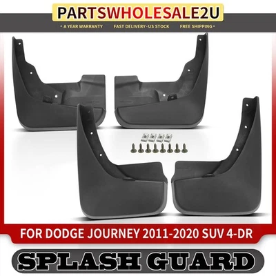4 peças protetores contra respingos laterais dianteiros e traseiros para Dodge Journey 2011-2020 SUV - Imagem 1 de 4