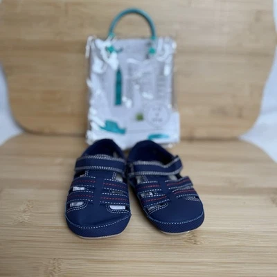 Sandalias Robeez Ro + Me Bebé/Niño Pequeño Azul Marino Estilo Pescador Talla 12+ Meses Foto 1 de 4