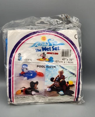 1990 Intex Wet Set Disney Donald Duck Pool Rider 42x29 Inflatable Float NOS - Image 1 of 3