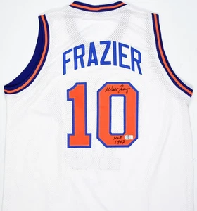 Walt Frazier Autographed White Pro Style Jersey w/HOF -Beckett W Hologram *Black - Picture 1 of 11