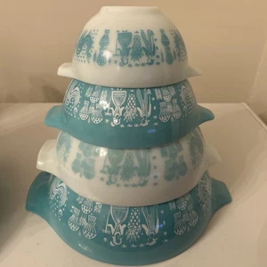 Pyrex Amish Butterprint Cinderella bowls complete set  441-444 (D) - Picture 1 of 11