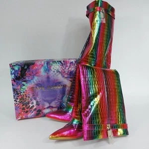 Women's Cape Robbin Wheein Boots Rainbow Size 11 - Picture 1 of 10