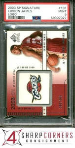 2003 SP SIGNATURE LOGO #101 LeBRON JAMES RC #/499 PSA 9 - Picture 1 of 5