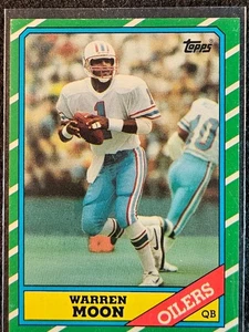 1986 Topps Football- Warren Moon #350 Houston Oilers - Picture 1 of 2