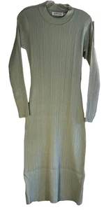 Petal & Pup Milleri langärmliges geripptes Kleid hinten offen hellgrün 6 SL21132PTX - Bild 1 von 11