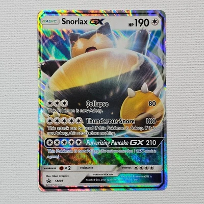 Pokemon Card Snorlax GX SM05 Sun Moon Black Star Promo - Image 1 of 2