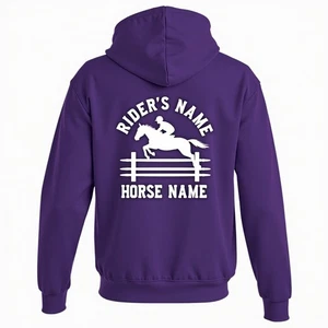Show Jumping / Horse Riding Hoodie Personalised adult sizes - Picture 1 of 1
