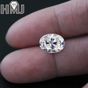 Oval Cut Loose Moissanite Stone D Color VVS1 GRA Certificate All Sizes Gemstone - Picture 1 of 32