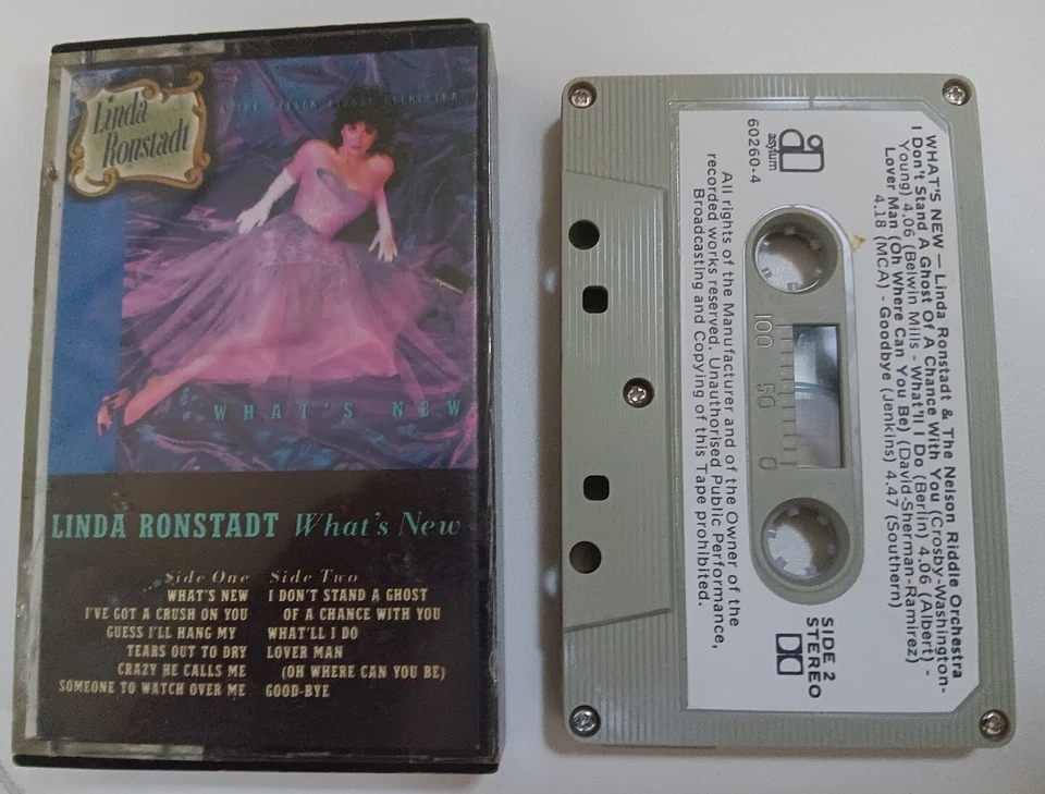 🟪 LINDA RONSTADT - "WHATS NEW" - 1983 Cassette Tape - 60260-4 - DOLBY - Image 1 of 1