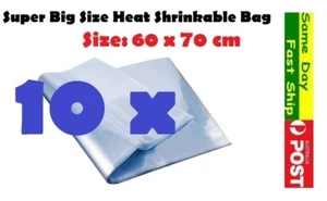 10x Heat Shrink Large Bag Wrap Film 60x70cm Seal Gift Packing PVC Shrinkable AU - Picture 1 of 1