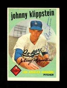 1959 TOPPS JOHNNY KLIPPSTEIN #152 DODGERS SIGNED AUTOGRAPH VINTAGE - Picture 1 of 1