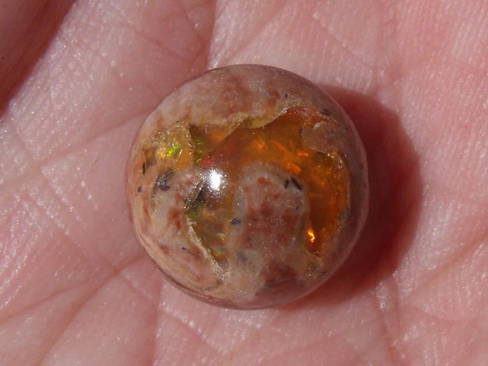 Cuenta de ópalo de fuego Cantera mexicana 11,02 quilates Foto 1 de 4