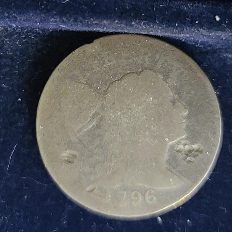 1796 US American Liberty Cap Flowing Hair Fair Large Cent Cover