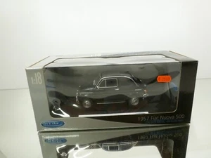 WELLY 18009W FIAT NUOVA 500 L 1957 CLOSED TOP - DARK BLUE 1:18 - GOOD IN BOX - Imagen 1 de 6