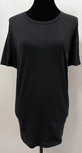 PINK Victoria's Secret Womens Sequin Dog In Laurel Wreath T-Shirt Large Black - Picture 1 of 15