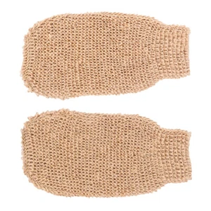 2pcs Ramie Jute Bath Handschuhe Peeling Handschuhe Bath Dusche Sauna Scrubber - Bild 1 von 12
