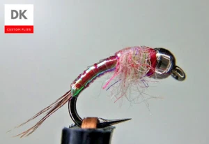 Rainbow Warrior - talla 16 - paquete de 3 - trucha ninfa - pesca con mosca - Imagen 1 de 2