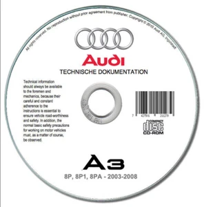 Audi A3 (8P) 2003-2008 manuale officina su cd - Foto 1 di 9