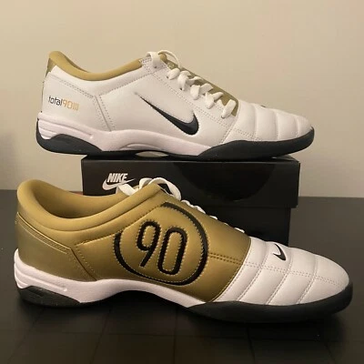 Nike Total 90 3 SP Indoor Shoes White Metallic Gold HJ9351-101 (SIZES AVAILABLE) - Image 1 of 4
