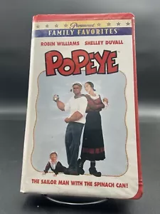 POPEYE VHS movie Clamshell Robin Williams & Shelley Duvall Family Favorites - Picture 1 of 3