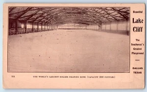 c1905 Lake Cliff Largest Roller Skating Rink Dallas Texas TX Antique Postcard - Picture 1 of 2
