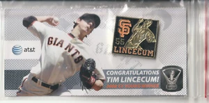 Tim Lincecum 2008 Cy Young Winner Pin/Promo Item at Ball Park 2009/Limited Qty. - Picture 1 of 2