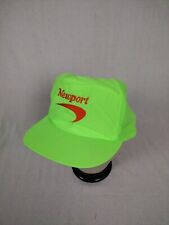 VINTAGE Newport Hat Cap Snap Back Green Orange Cigarette Spell Out Mens 90s