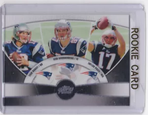 TOM BRADY & ROB GRONKOWSKI Triple ROOKIE CARD Topps Prime RC New England Patriot - Foto 1 di 2