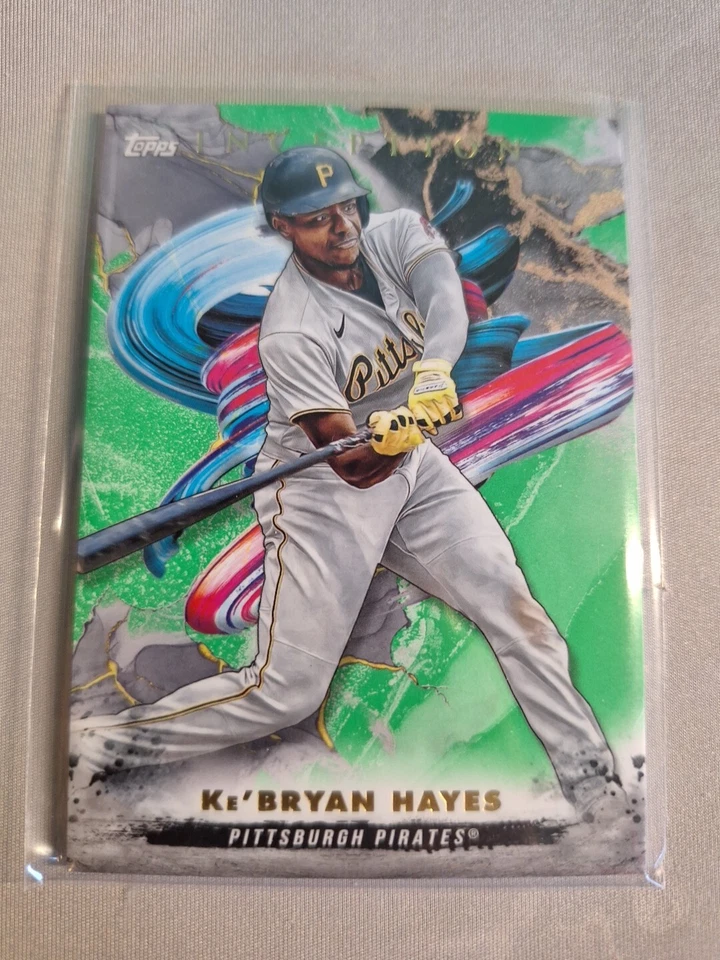2023 INCEPTION BASEBALL GREEN PARALLEL SP #100 Ke'BRYAN HAYES PITTSBURGH PIRATES - Image 1 of 2