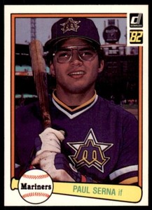 1982 Donruss Baseball Card Paul Serna Rookie A Seattle Mariners #567